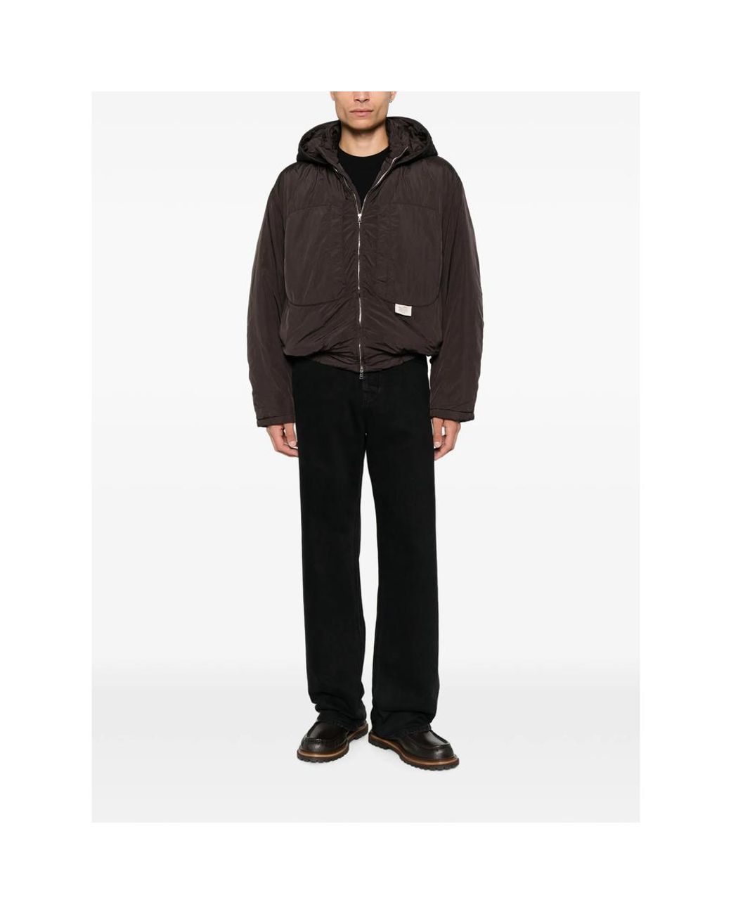 RANRA Brown Hooded Zip-Up Jacket for men