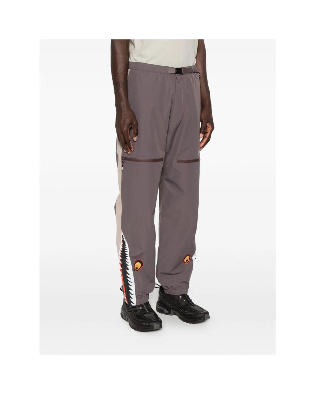 A Bathing Ape Gray Performance Track Pants for men