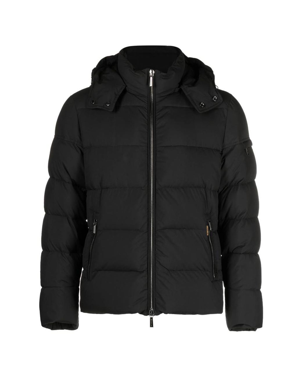 Moorer Black Long Sleeve Padded Jacket for men