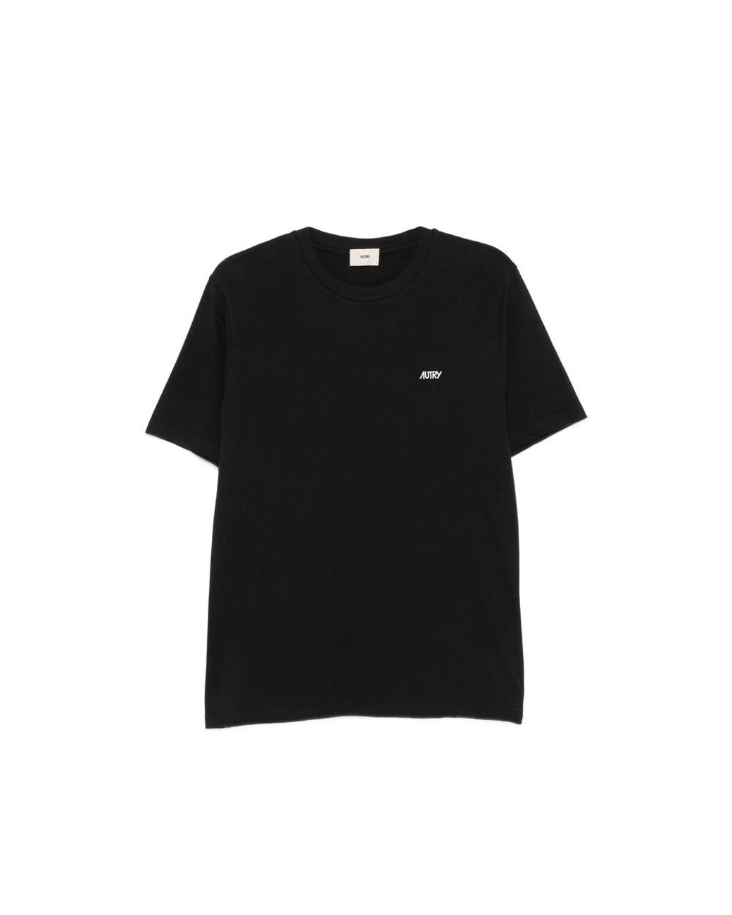 Autry Black Logo-Embroidered T-Shirt for men