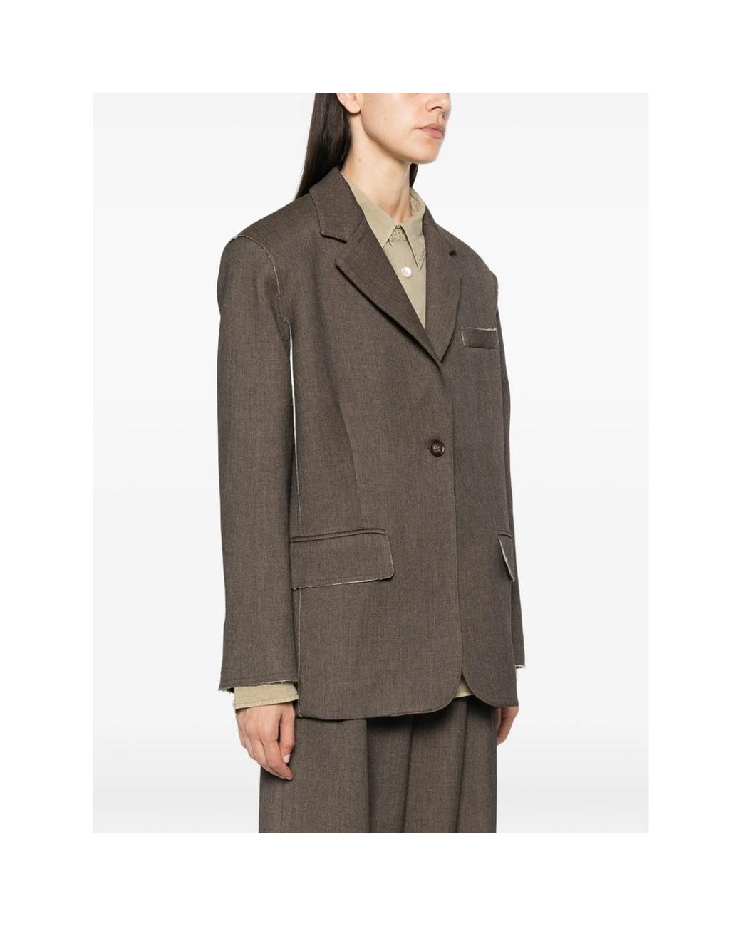 ELEH Brown Single-Breasted Blazer