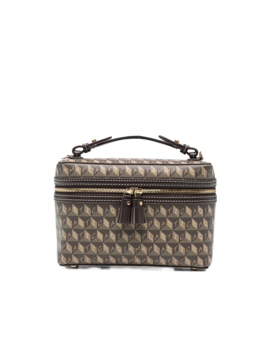Anya Hindmarch Brown I Am A Plastic Bag Monogram-Print Tote Bag