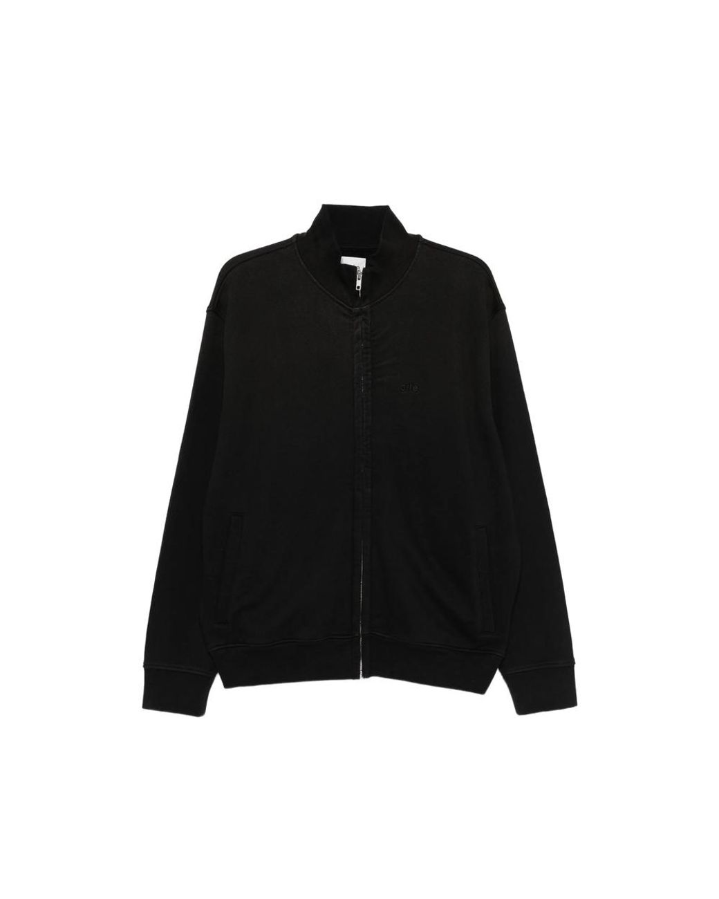 Arte' Black Sunfade Zip-Up Hoodie for men