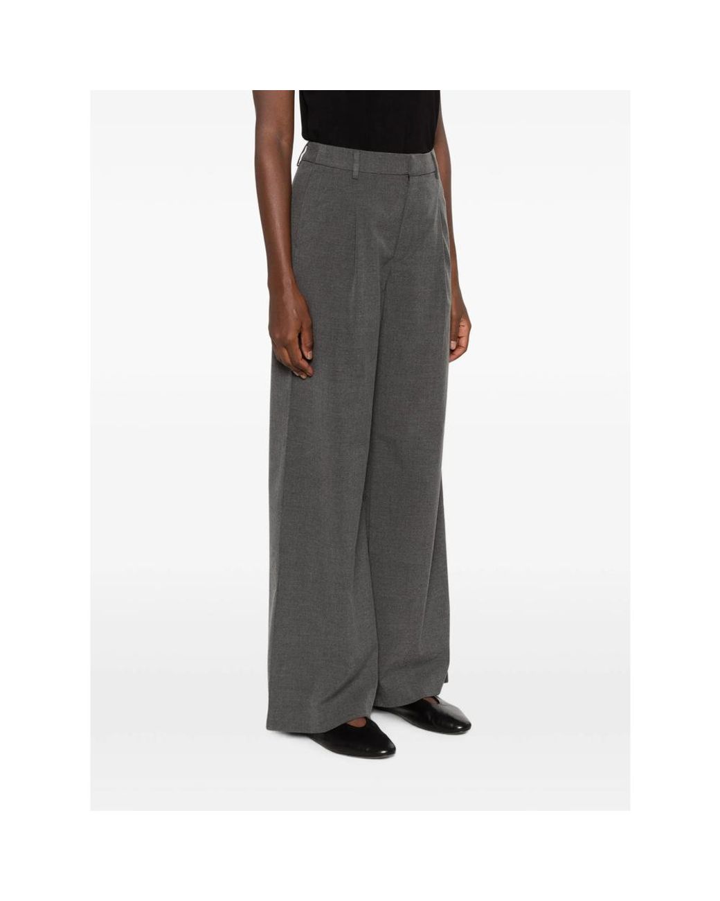Gestuz Gray Paula Belt-Loops Trousers