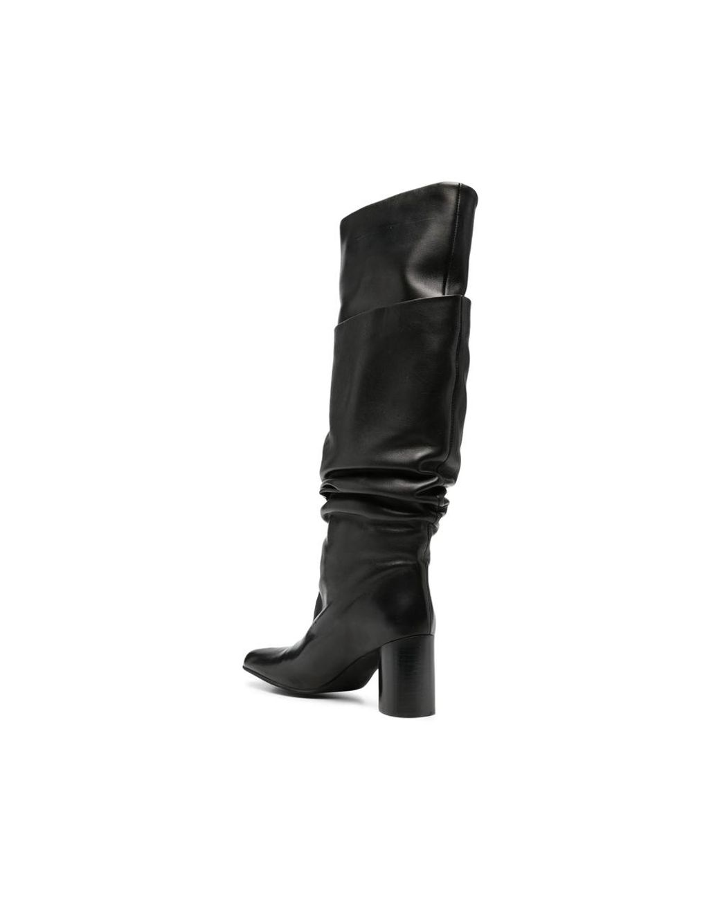 Poeve Black Square-Toe Boots