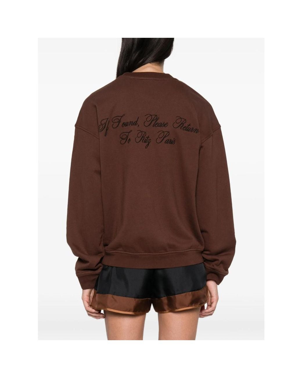 FRAME x Ritz Paris Brown The Ritz Embroidered Sweatshirt for men