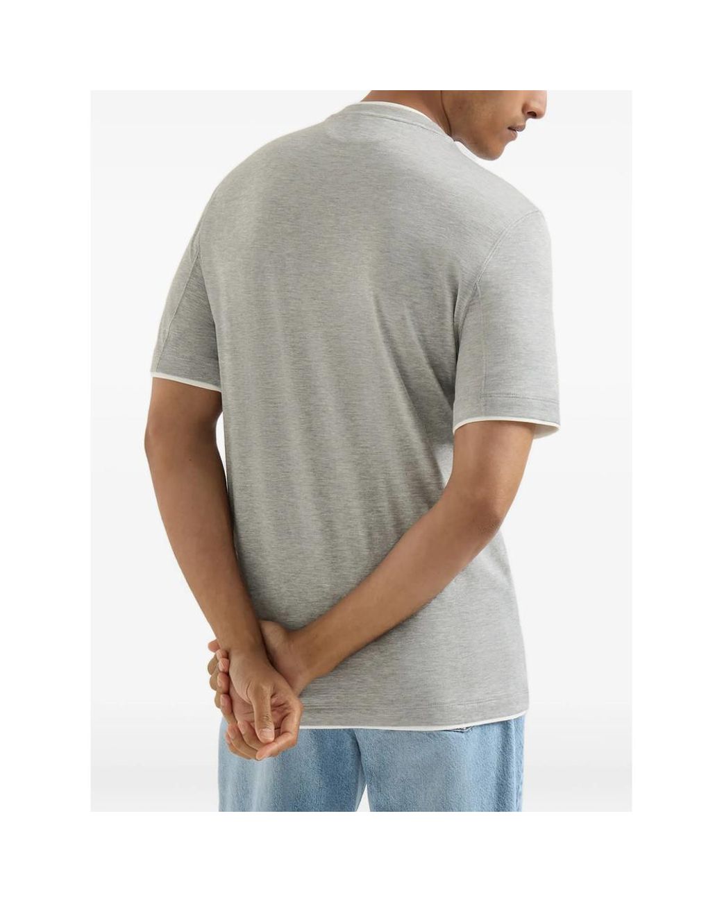 Brunello Cucinelli Gray T-Shirts & Vests for men