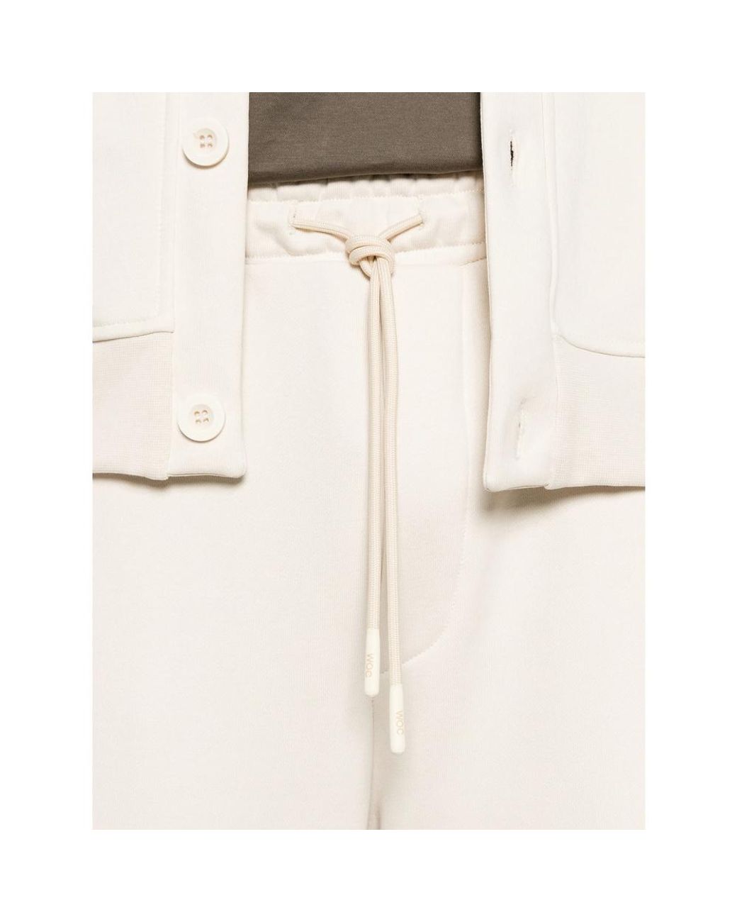 Woc White Cajamarca Drawstring Track Pants for men