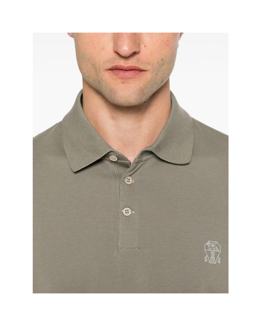 Brunello Cucinelli Gray Polo Shirts for men