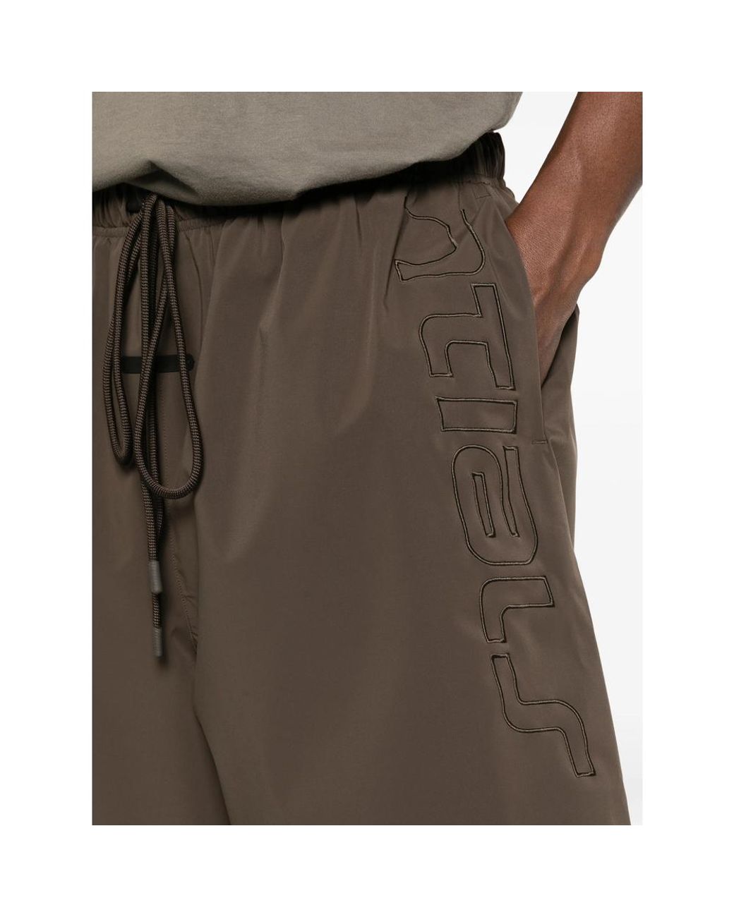 Fear Of God Brown Track Shorts for men