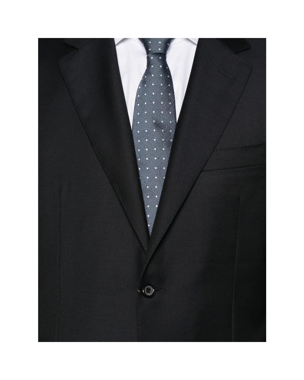 Canali Black Single-Breasted Notched-Lapel Suit for men