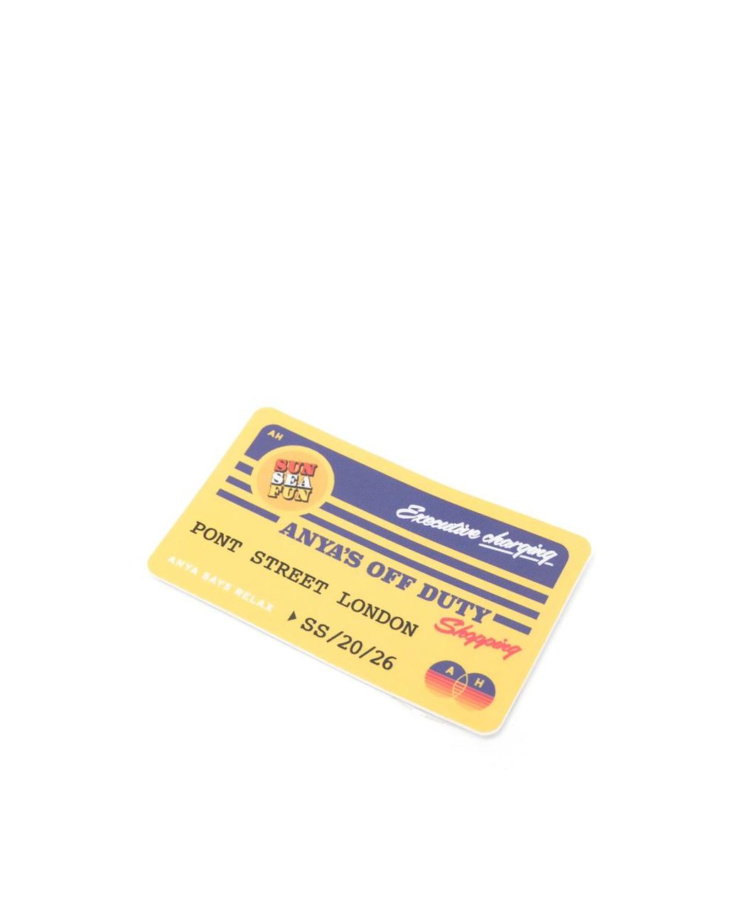 Anya Hindmarch Yellow Graphic-Print Sticker for men