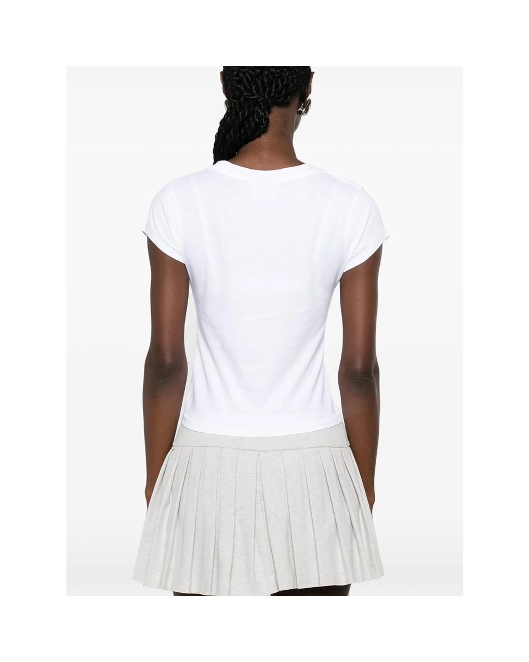 Sporty & Rich White Logo-Print T-Shirt