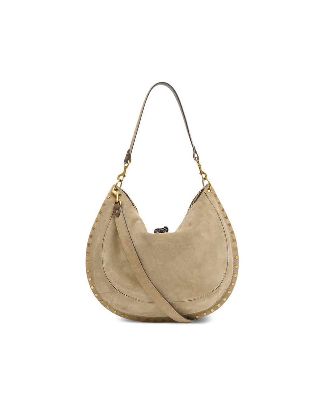 Isabel Marant Natural Oskan Soft L Suede Bag