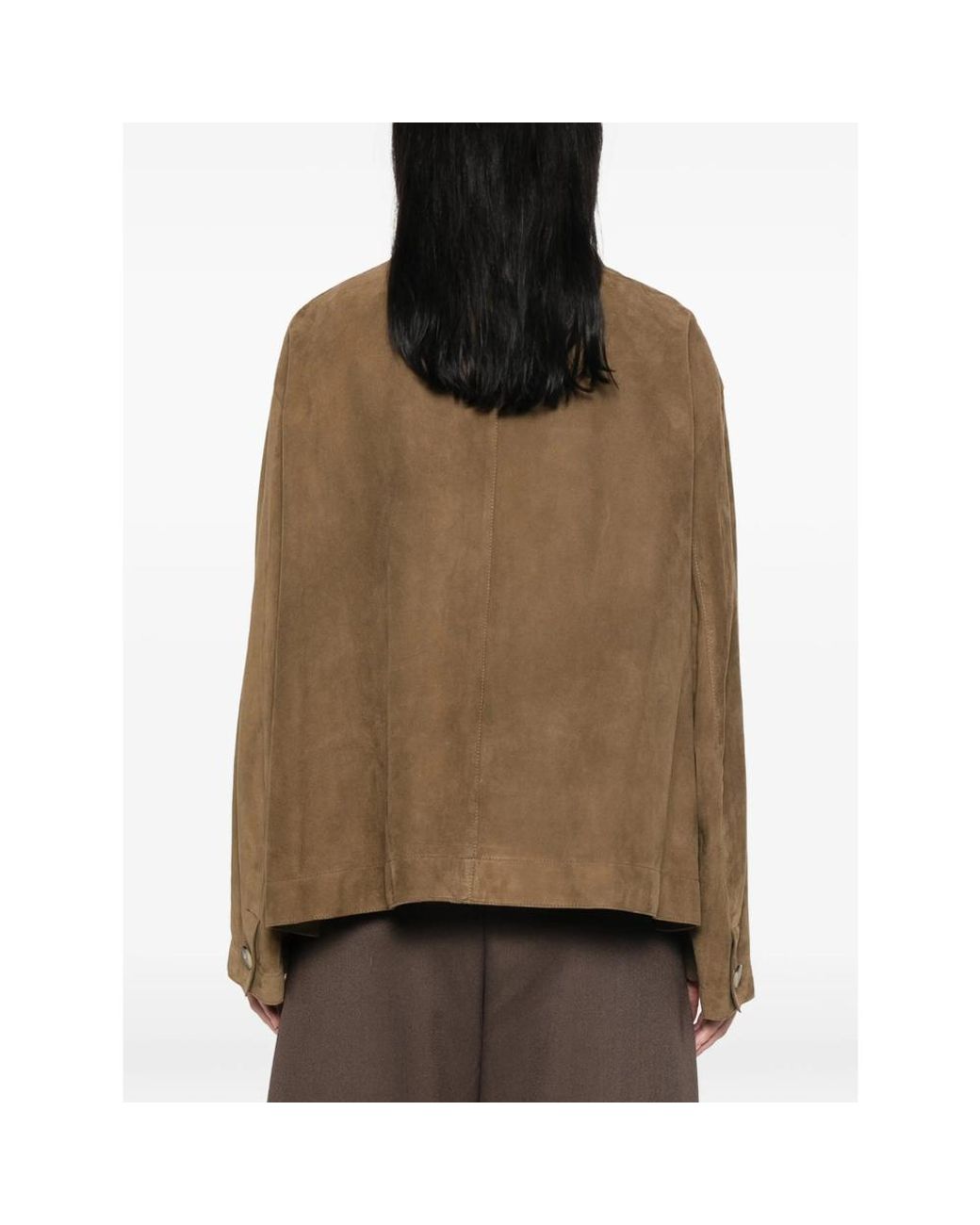 Joseph Brown Suede Boxy Jacket