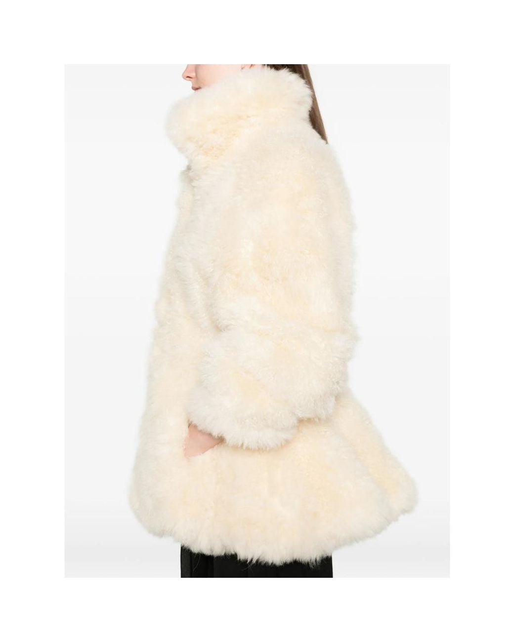 DUCIE Natural Maeve Shearling Jacket