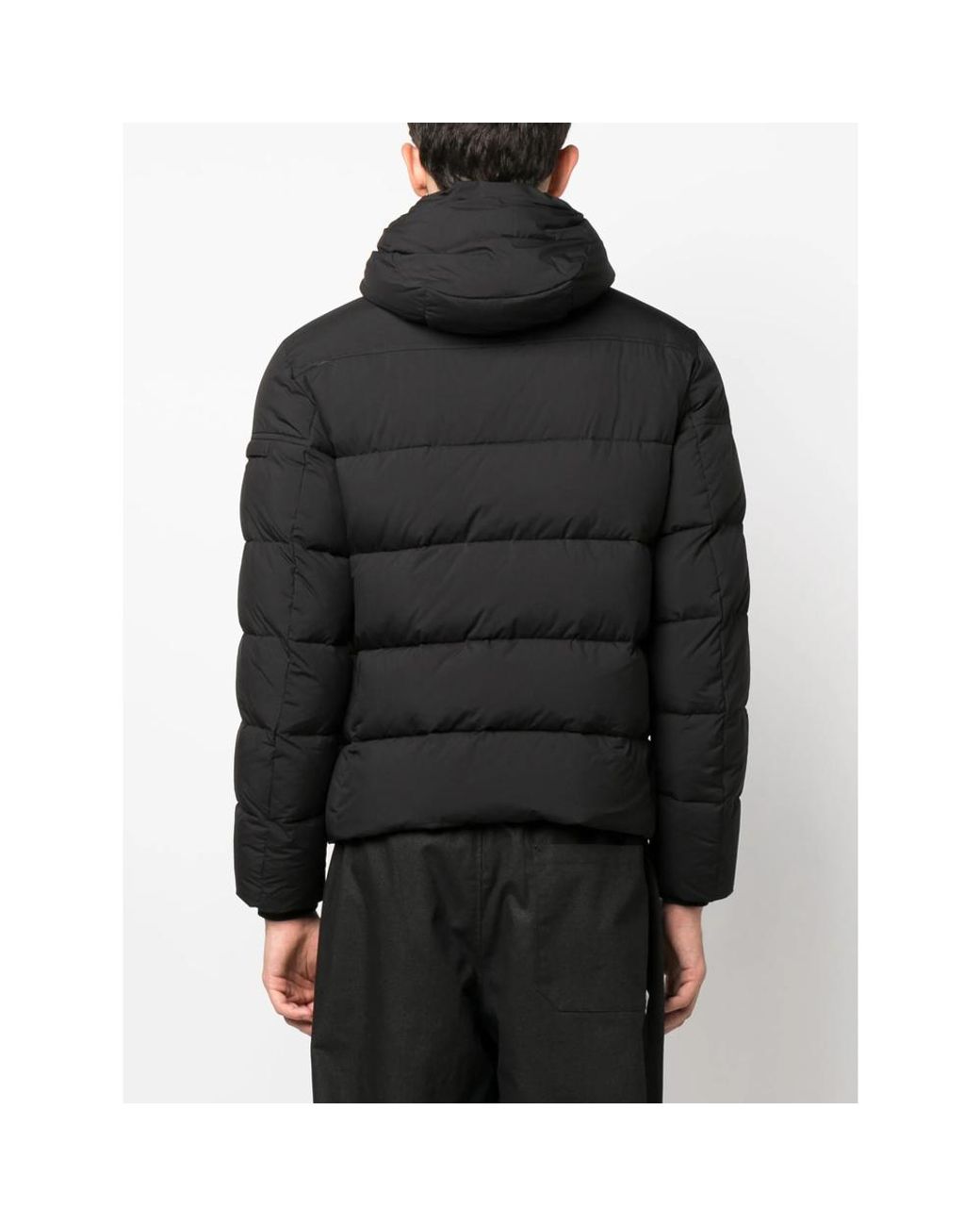 Moorer Black Long Sleeve Padded Jacket for men