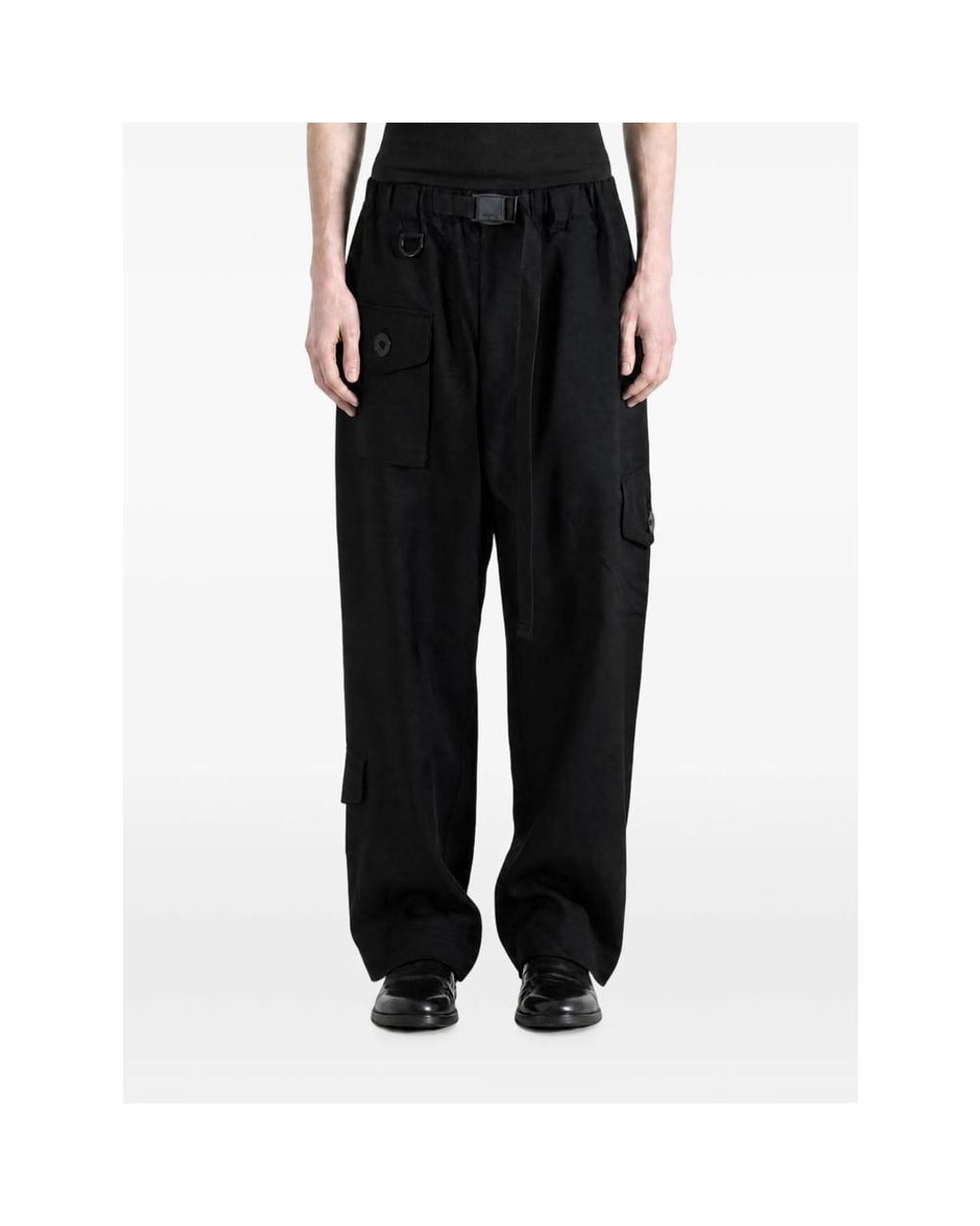 Y-3 Black Sport Uniform Tapered Trousers for men