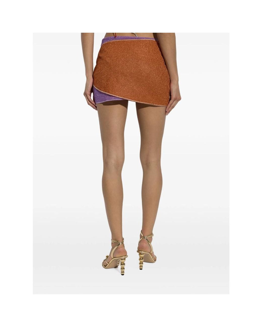Oseree Brown Lumiére Double Skirt