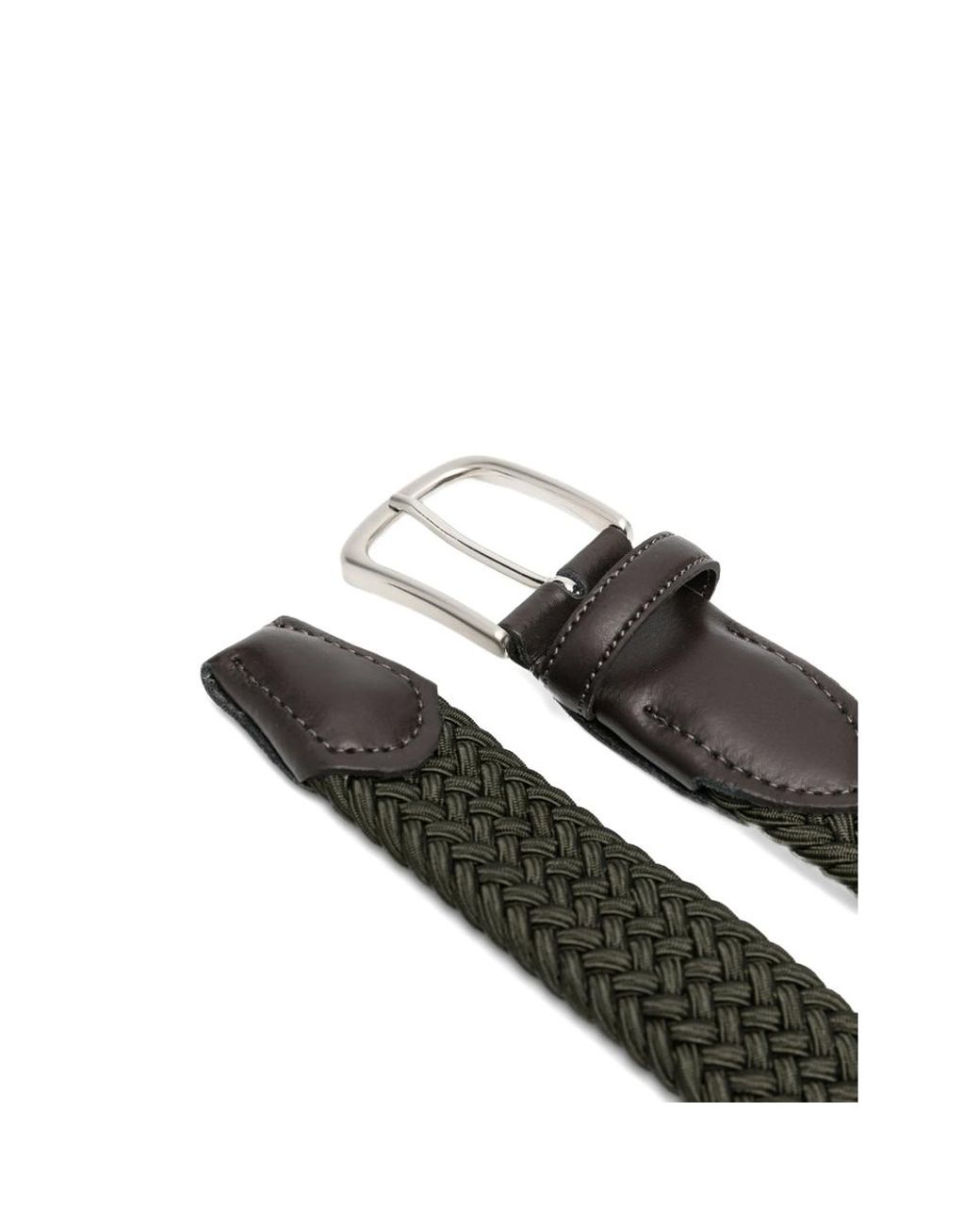 Eraldo Black Braided Woven Belt for men