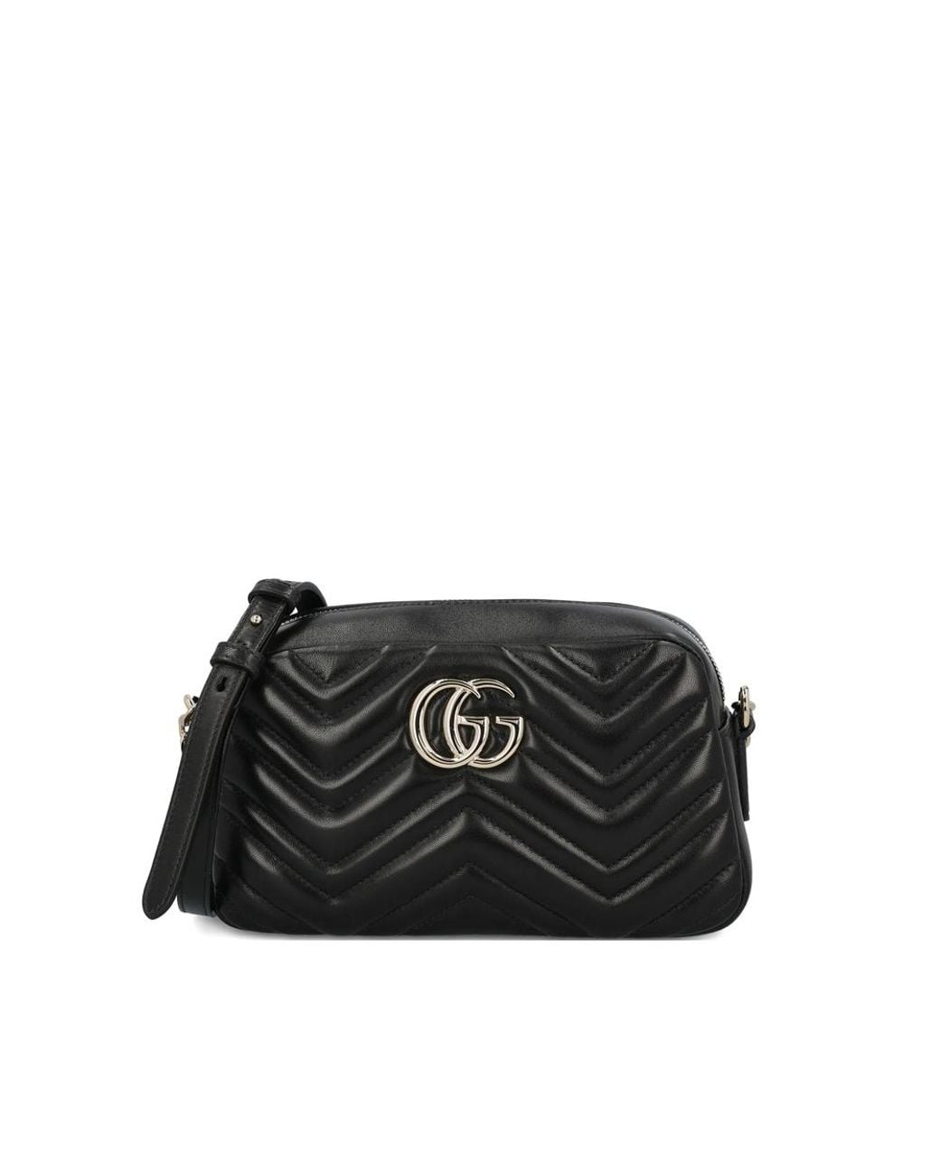 Gucci Black Small Gg Marmont Leather Cross Body Bag