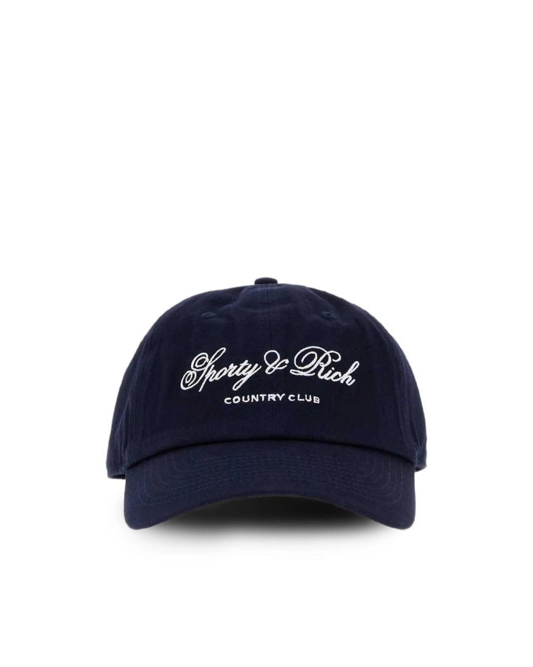 Sporty & Rich Blue Maeve Club Logo-Embroidered Cap for men