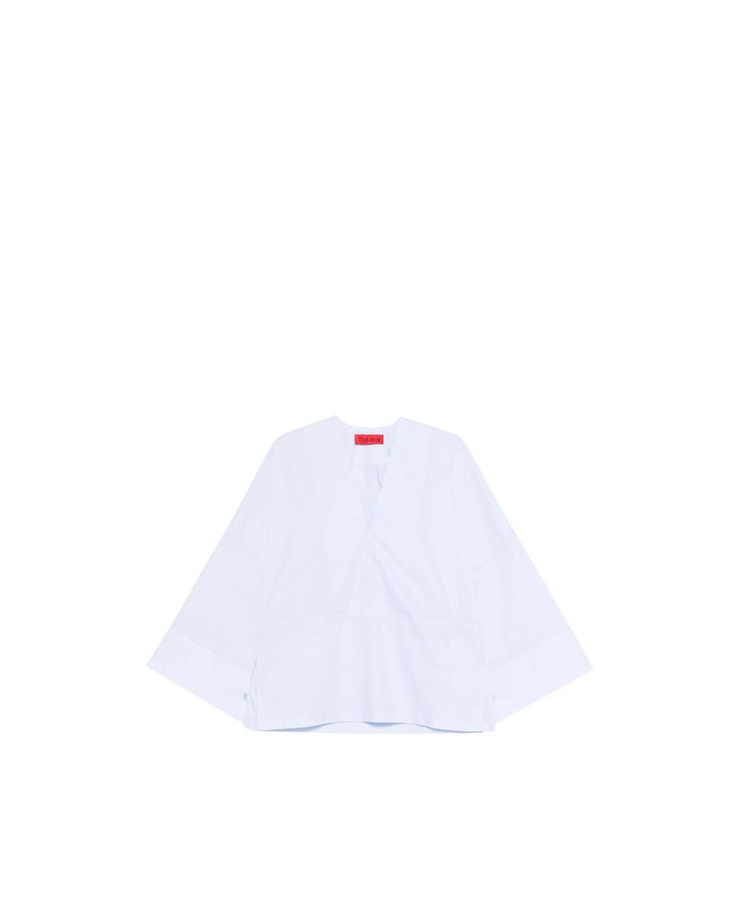 Thelatest White V-Neck Blouse