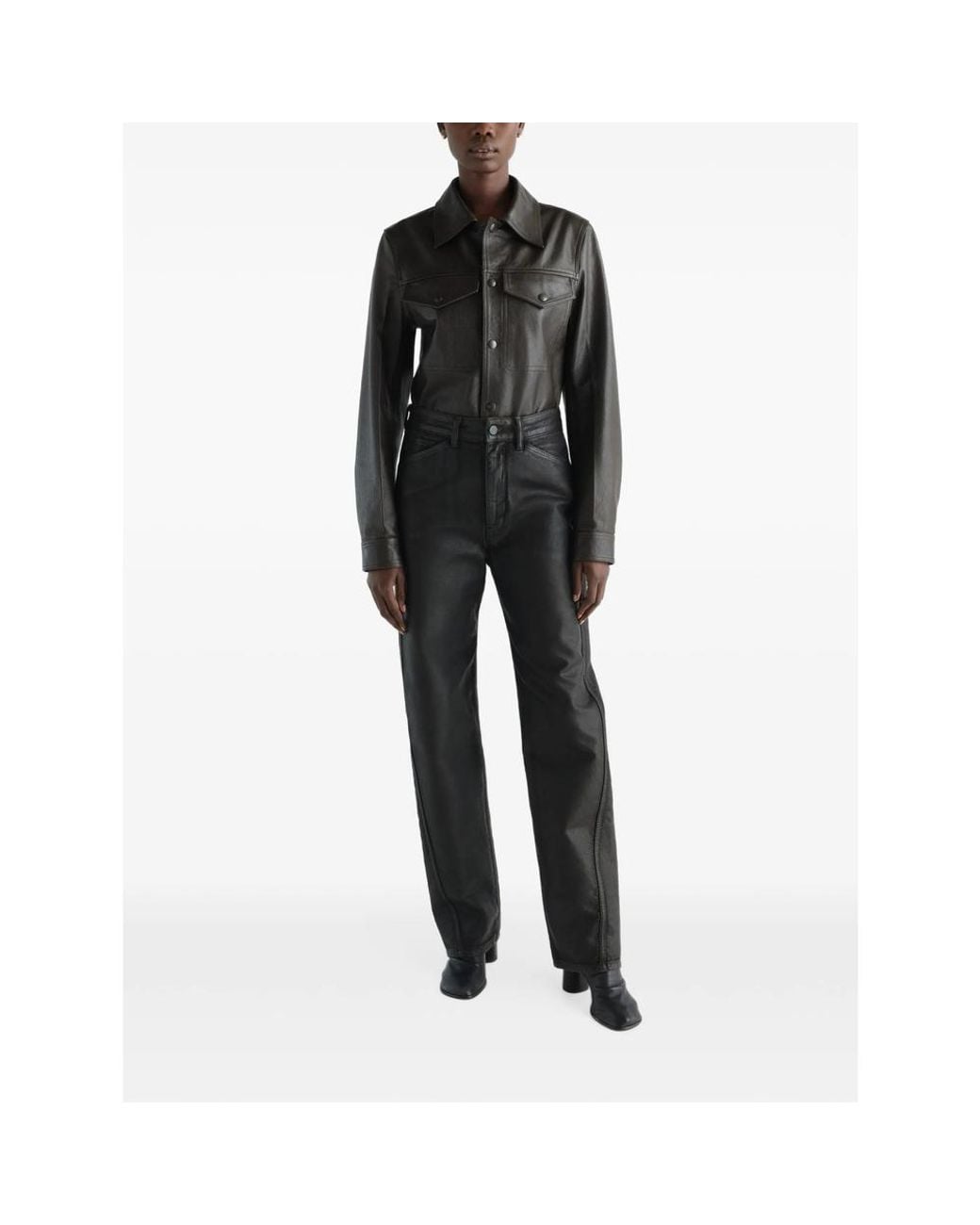 Lemaire Gray Flared Five-Pocket Pants
