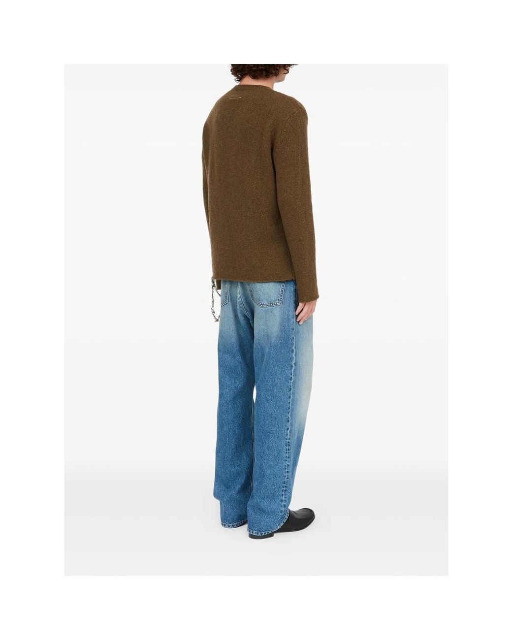MM6 by Maison Margiela Green Wool-Blend Jumper for men