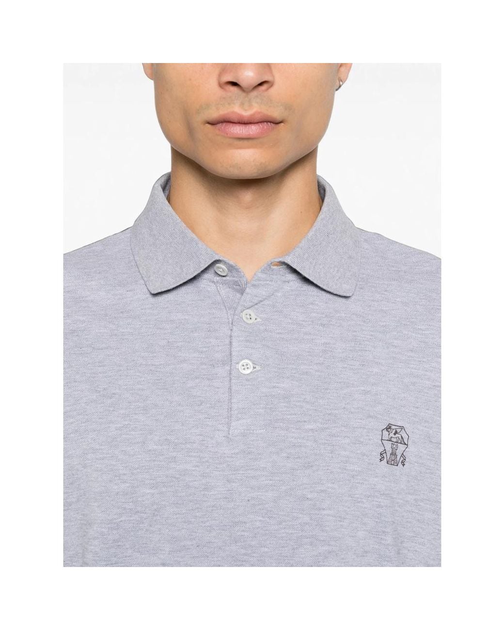 Brunello Cucinelli Purple Polo Shirts for men