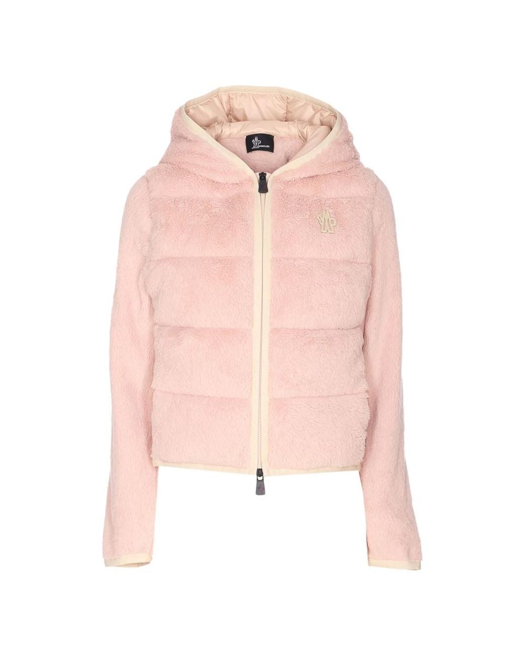 Moncler Pink Quilted Hooded Jacket
