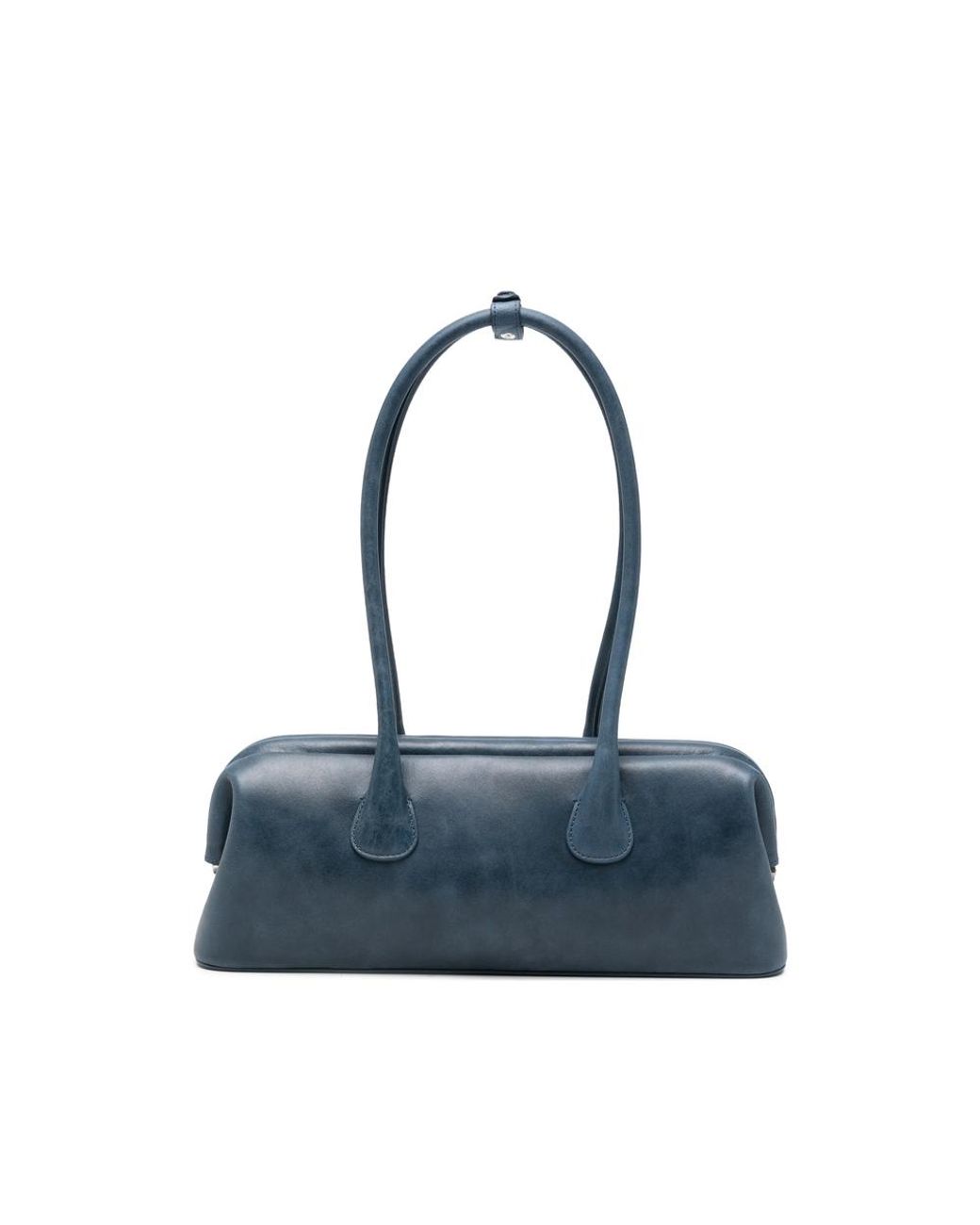 OSOI Blue Boat Aged-Effect Leather Tote Bag
