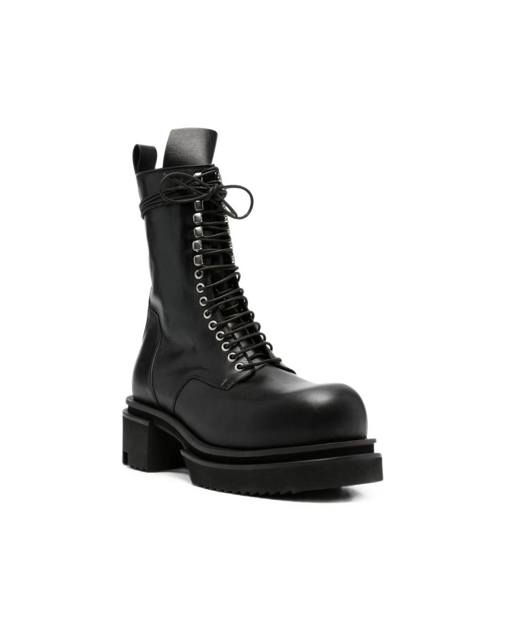 Rick Owens Black Lace-Up Boots for men