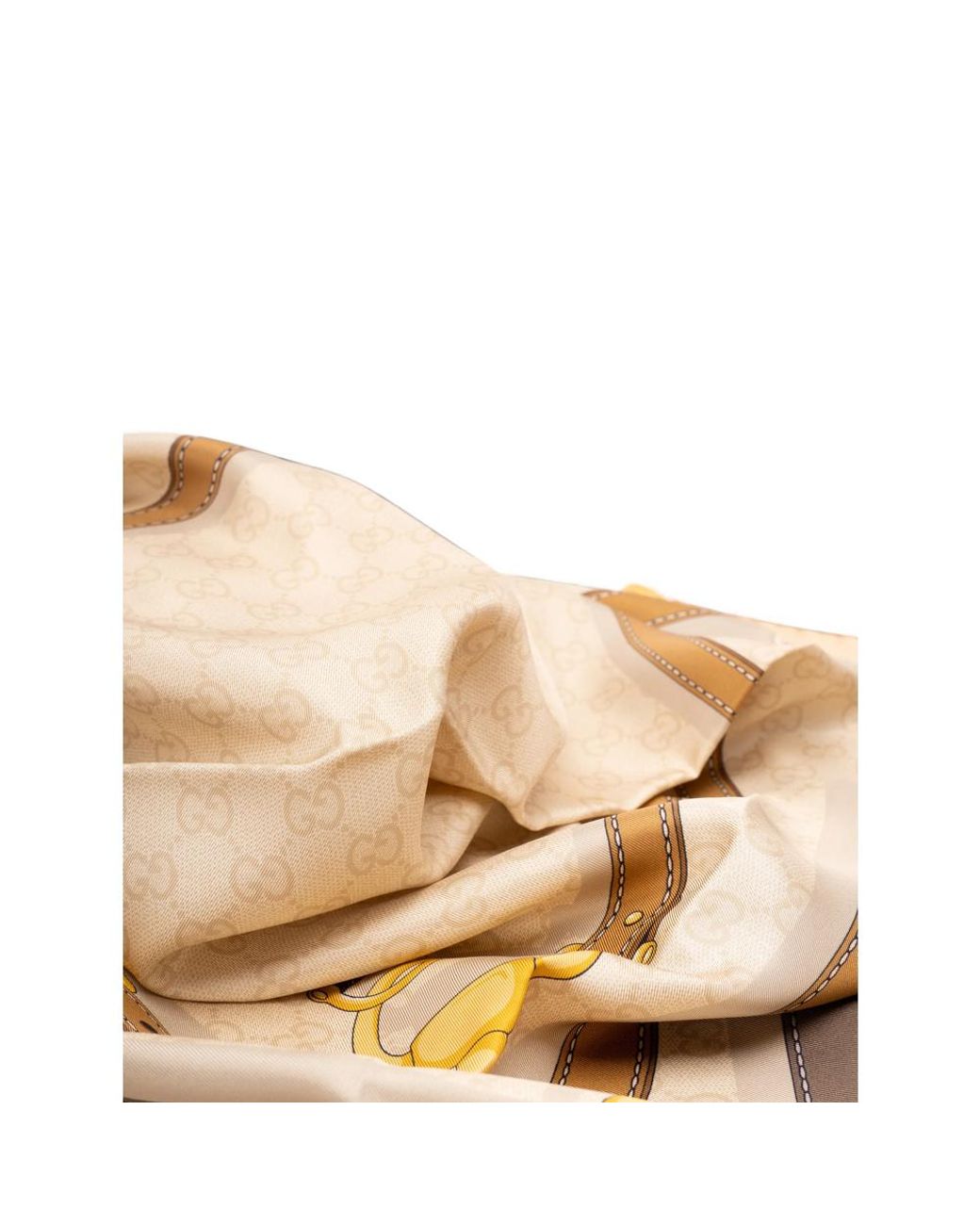 Gucci Natural Gg Supreme Belt-Print Scarf