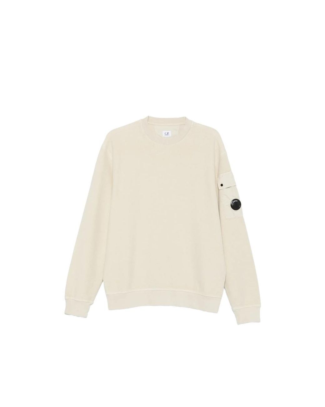 C P Company Natural C. P. Company Lens-Detail Sleeve-Pocket Sweatshirt for men