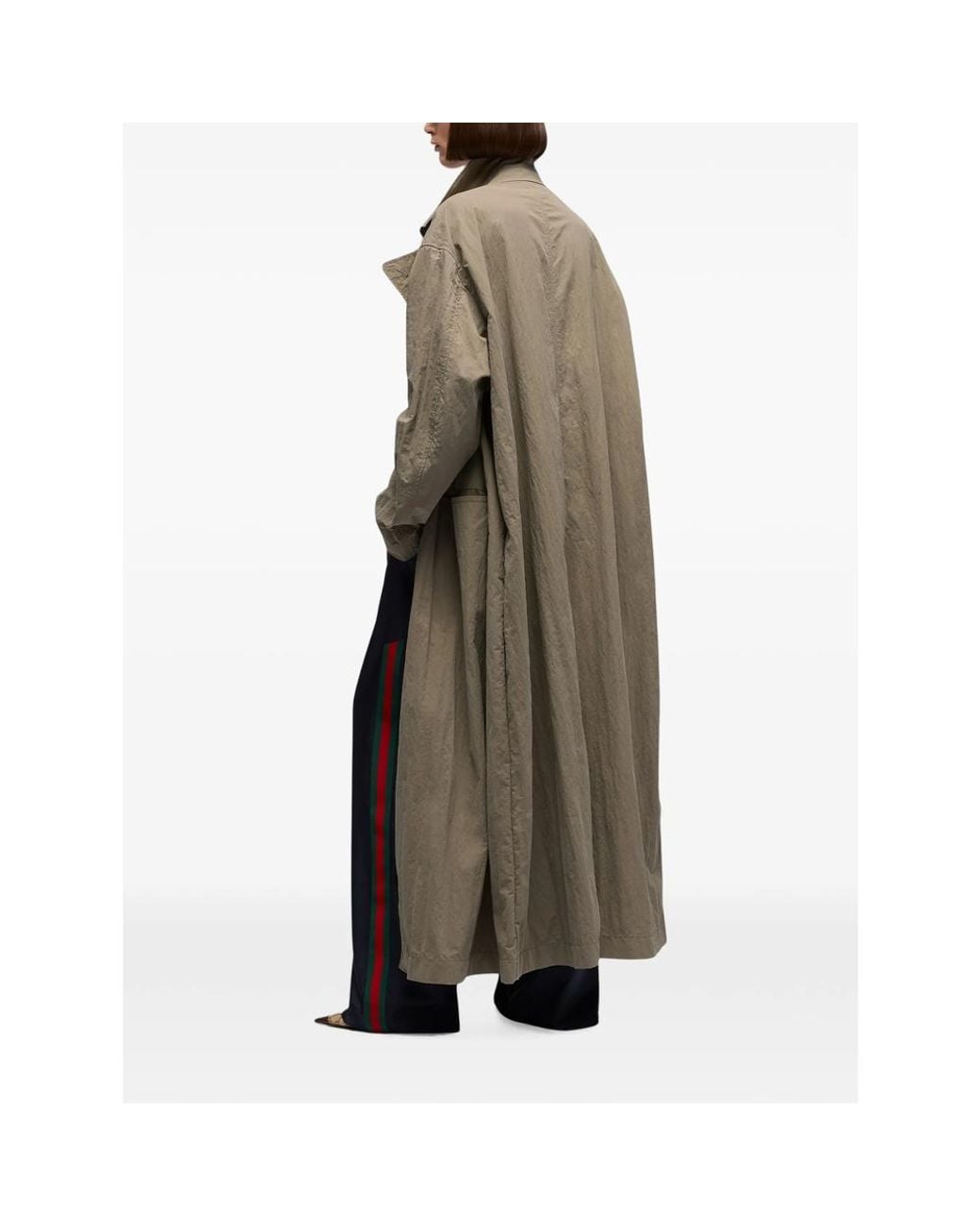 Gucci Natural Notched-Lapel Single-Breasted Coat