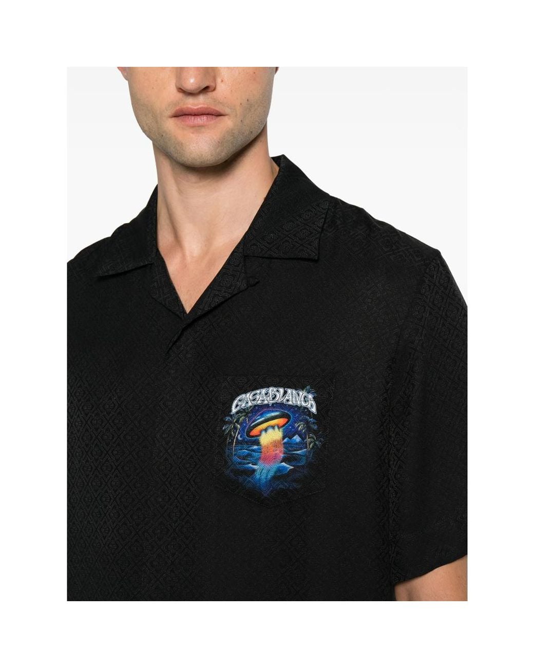 Casablanca Black Logo-Print Shirt for men