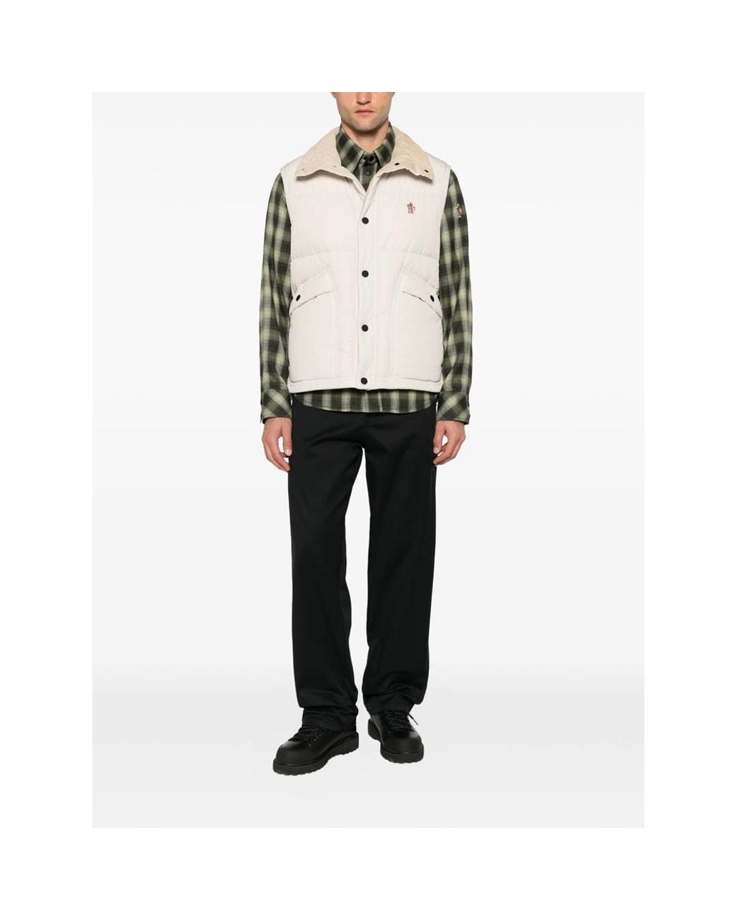 Moncler White Neutrals Jackets for men