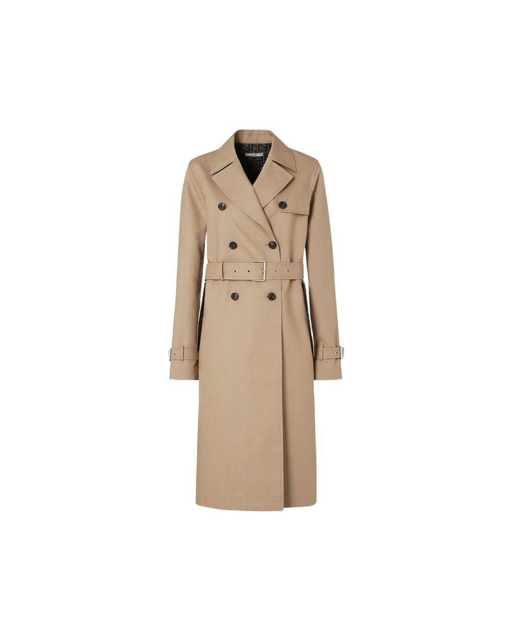 Fendi Natural Trench Coat Mackintosh Fabric