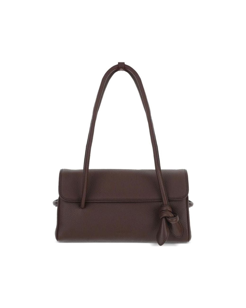 Jacquemus Brown Knot-Detail Pebbled Leather Tote Bag