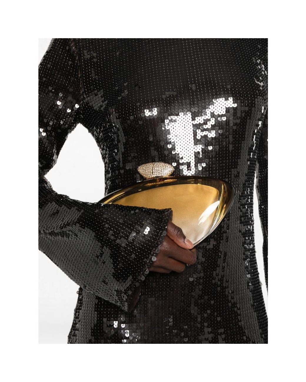 Benedetta Bruzziches Metallic Armonia Crystal-Embellished Shoulder Bag