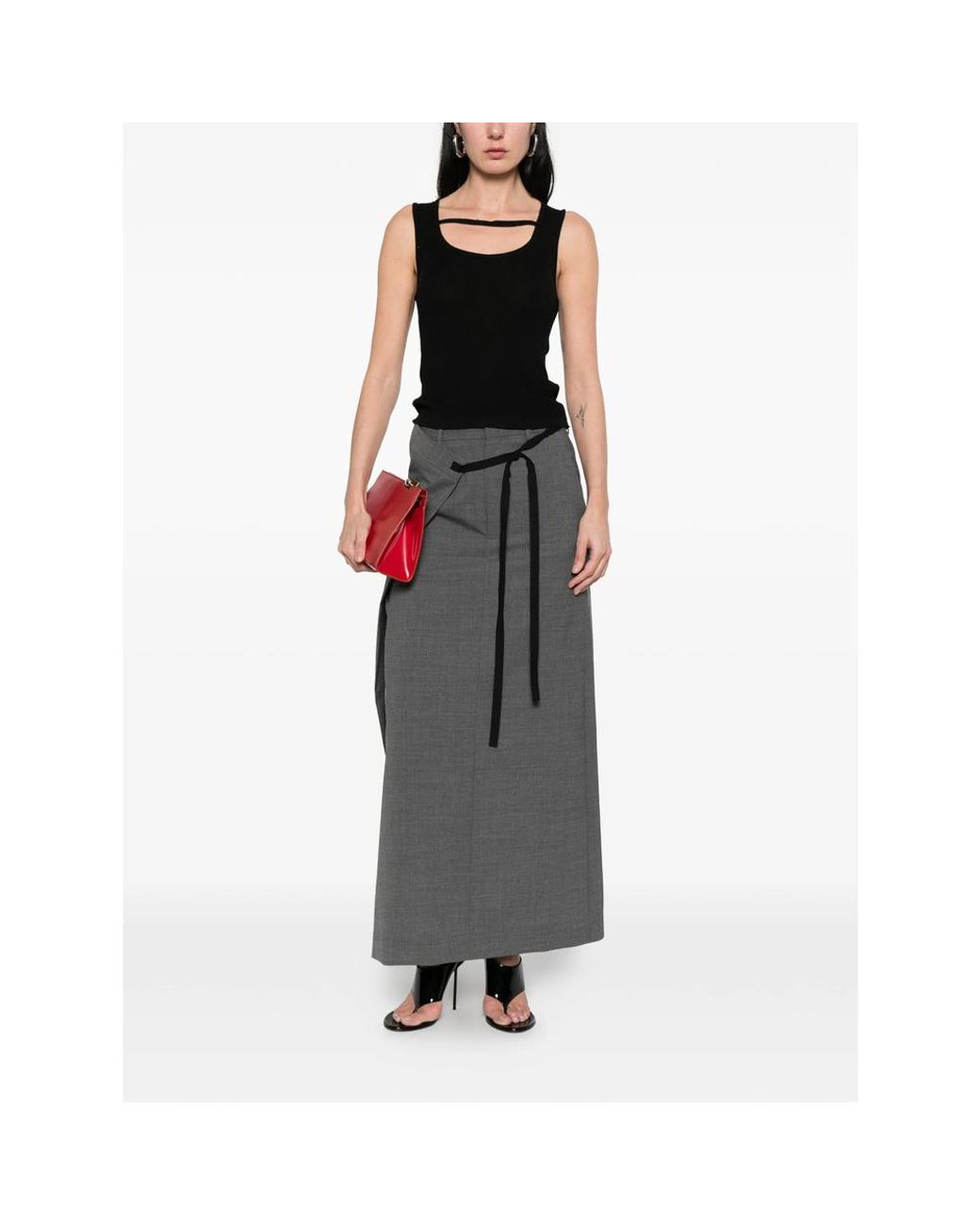 Niccolò Pasqualetti Black Corda Ribbed Tank Top