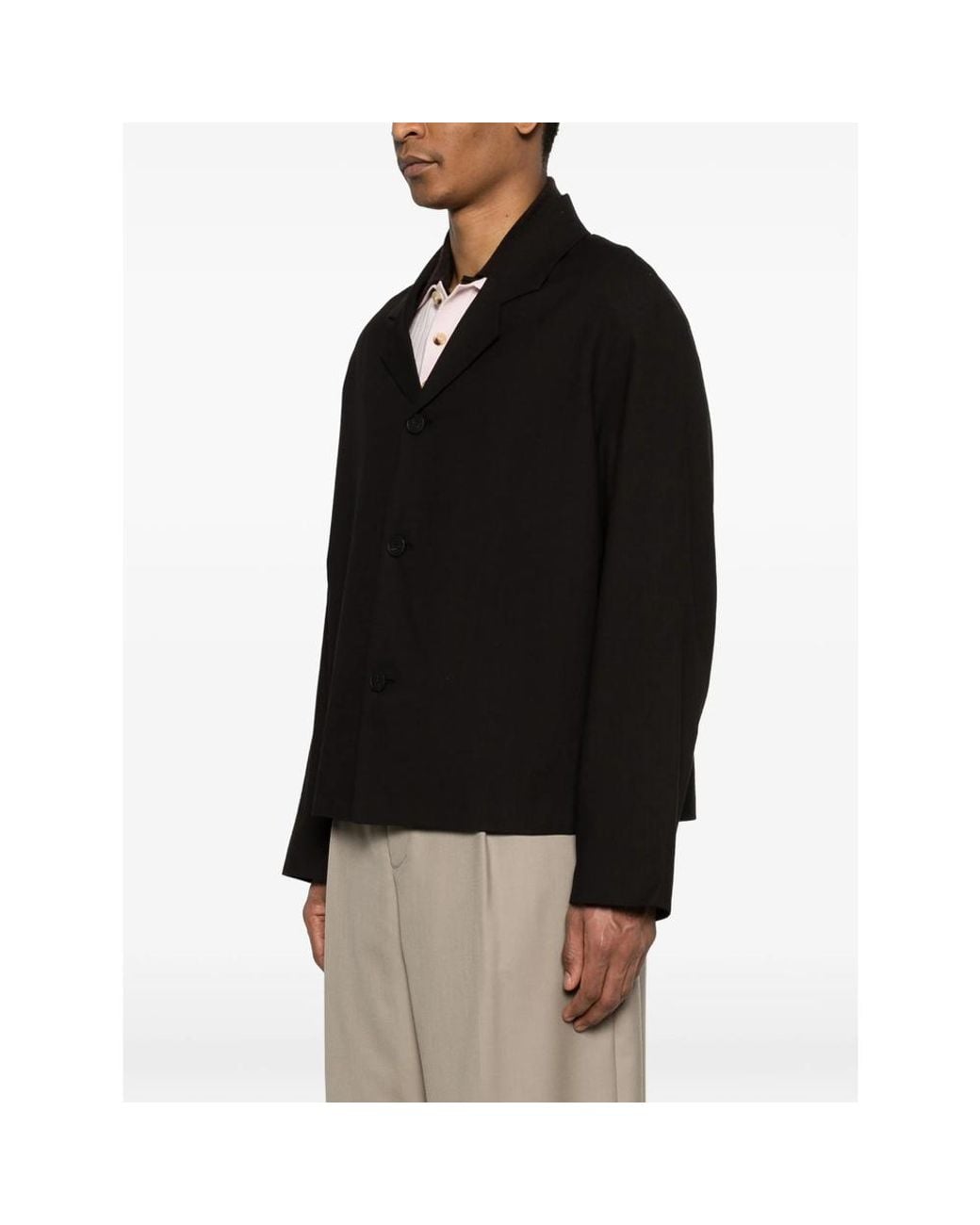 Studio Nicholson Black Buttoned Jacket for men