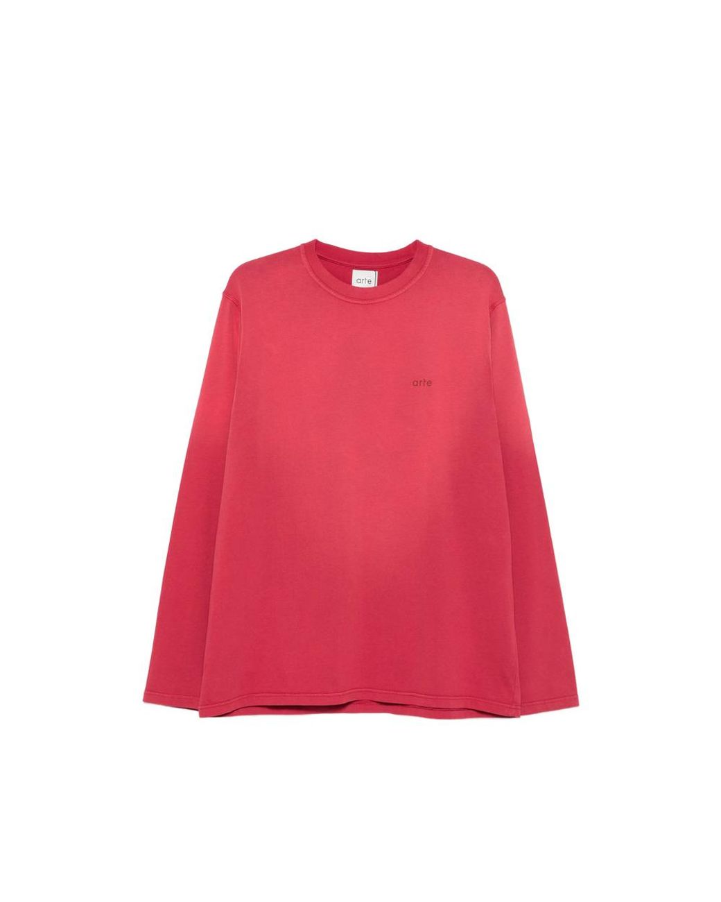 Arte' Red Logo-Print Long-Sleeve Top for men