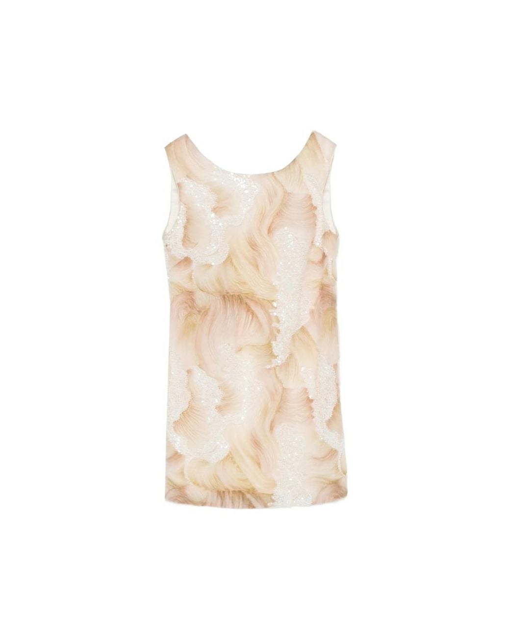 De Santis by Martin Alvarez Natural Sequin Mini Dress