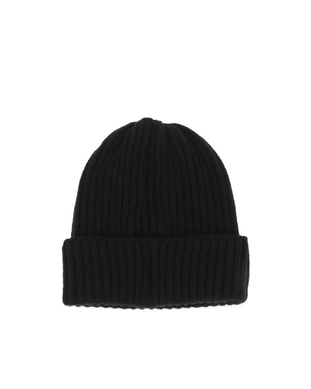 Needles Black Wool Beanie Hat for men