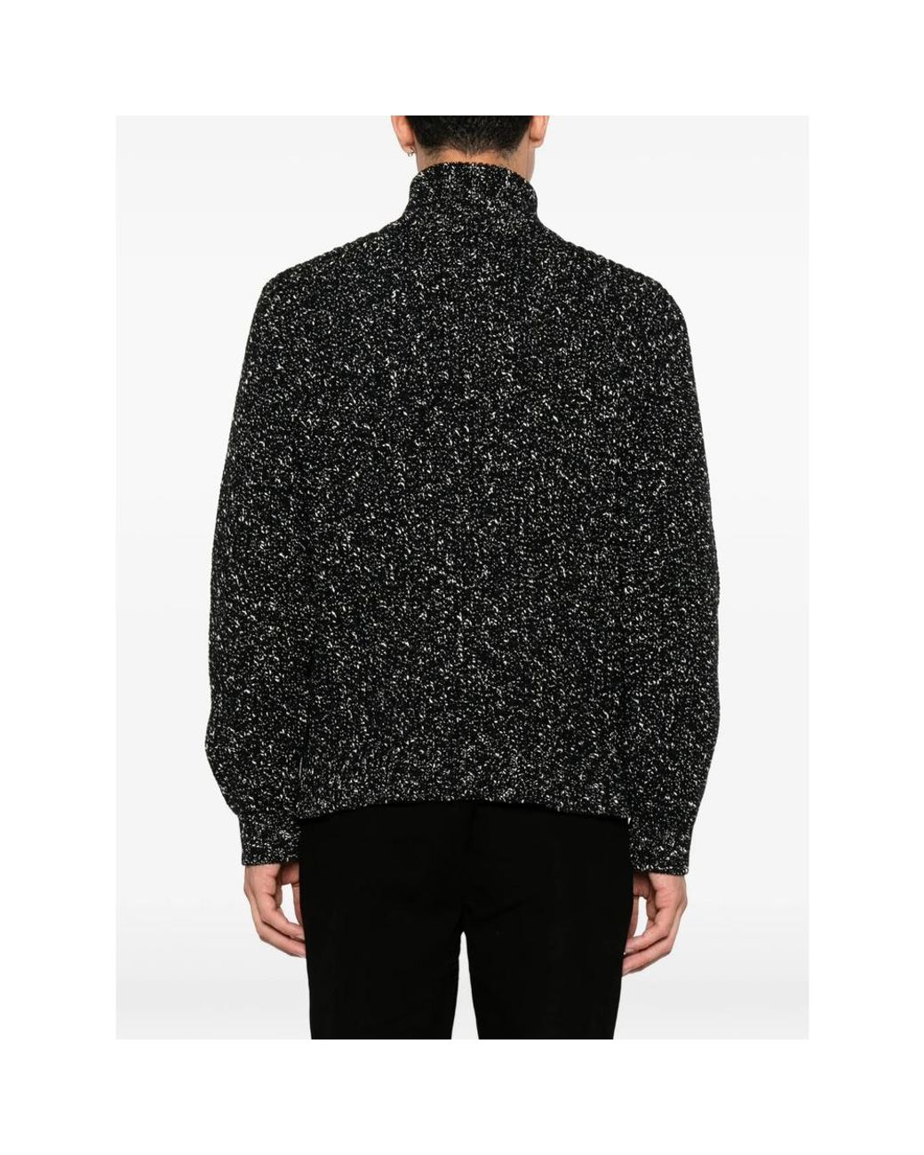 Ernest W. Baker Black Quarter-Zip Sweater for men