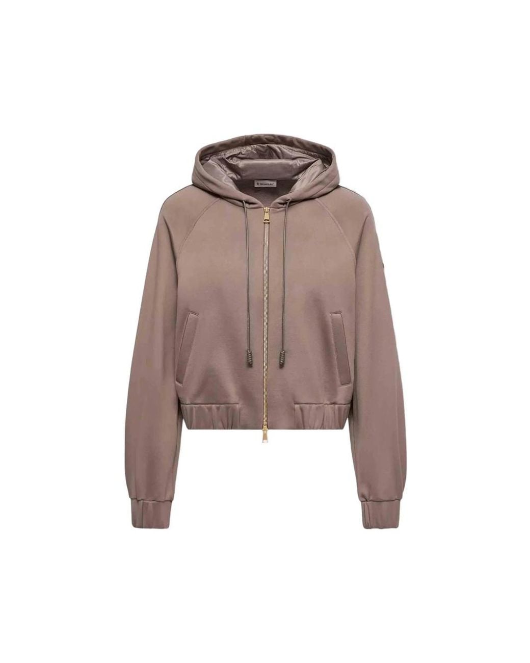 Moncler Brown Technical Fleece Zip-Up Cardigan