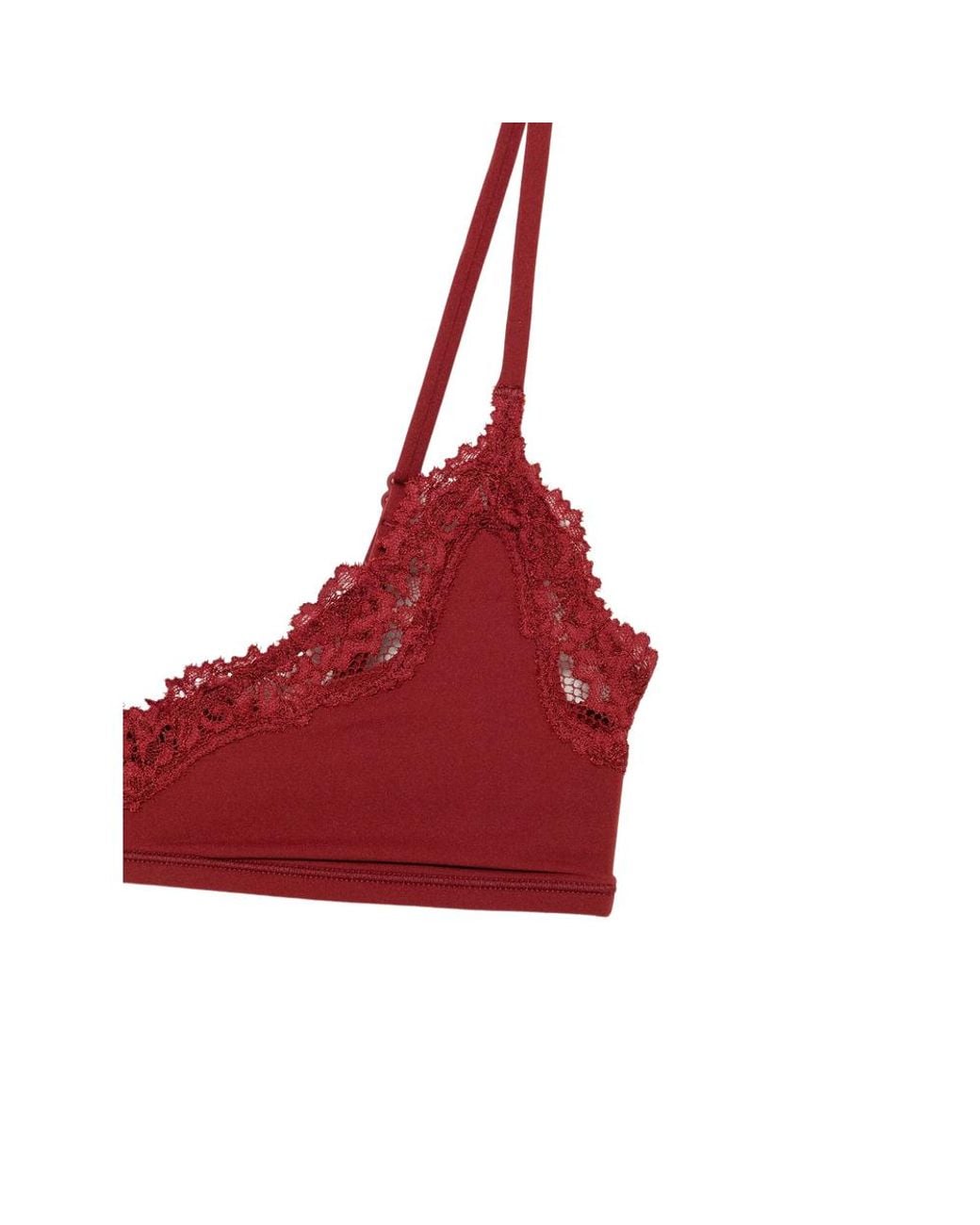 Skims Red Lace-Trim Triangle Bra
