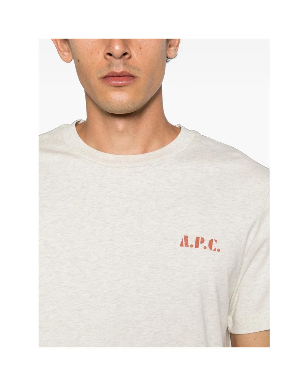 A.P.C. White Neutrals T-Shirts & Vests for men